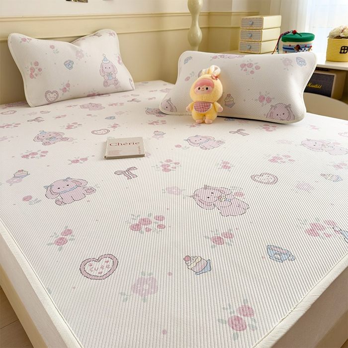 91家纺网 家纺一手货源 找家纺 （总）宜派家纺 2026新款冰豆豆席卡通凉席凉感值过0.21可机洗夏天学生宿舍单人席子