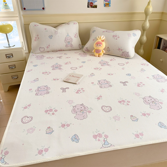 91家纺网 家纺一手货源 找家纺 （总）宜派家纺 2026新款冰豆豆席卡通凉席凉感值过0.21可机洗夏天学生宿舍单人席子