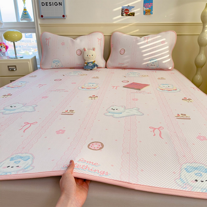 91家纺网 家纺一手货源 找家纺 （总）宜派家纺 2026新款冰豆豆席卡通凉席凉感值过0.21可机洗夏天学生宿舍单人席子