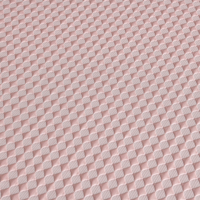 91家纺网 家纺一手货源 找家纺 梦之星 2026新款PE凉感豆豆凉席绣花三明治复合床笠款三件套 格韵-粉-床笠款