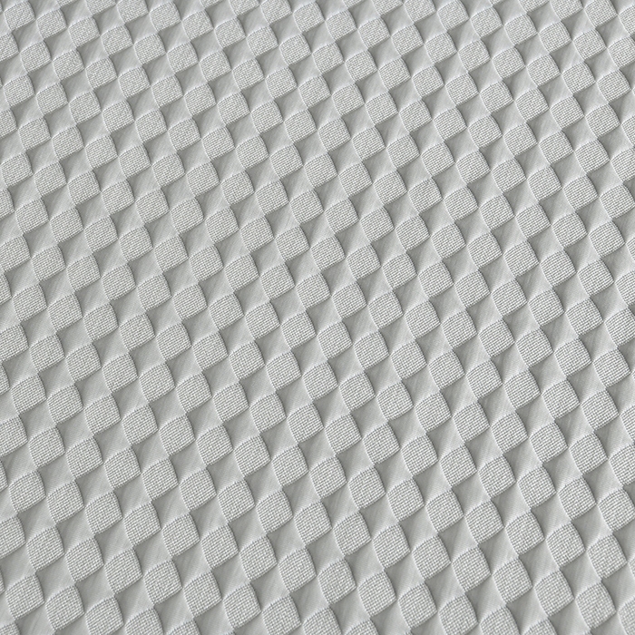 91家纺网 家纺一手货源 找家纺 梦之星 2026新款PE凉感豆豆凉席绣花三明治复合床笠款三件套 格韵-灰-床笠款