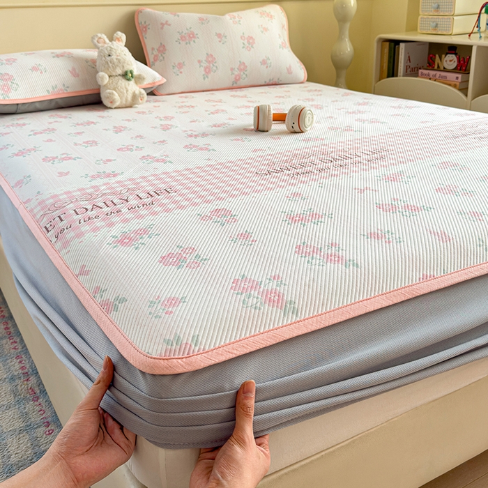 91家纺网 家纺一手货源 找家纺 （总）宜派家纺 2026新款冰豆豆席卡通凉席凉感值过0.21可机洗夏天学生宿舍单人席子