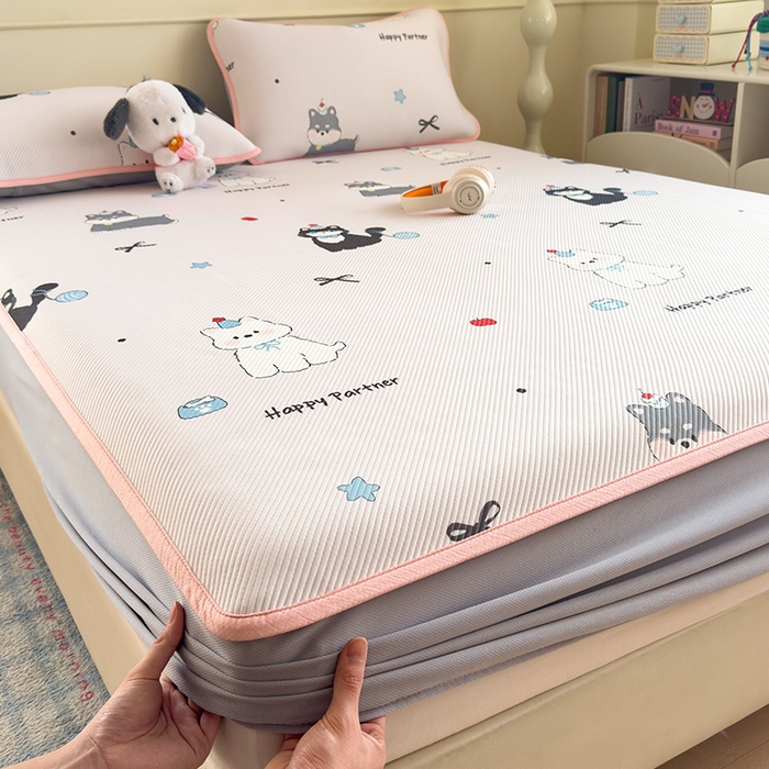 91家纺网 家纺一手货源 找家纺 （总）宜派家纺 2026新款冰豆豆席卡通凉席凉感值过0.21可机洗夏天学生宿舍单人席子