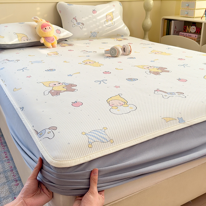 91家纺网 家纺一手货源 找家纺 （总）宜派家纺 2026新款冰豆豆席卡通凉席凉感值过0.21可机洗夏天学生宿舍单人席子