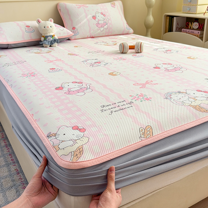 91家纺网 家纺一手货源 找家纺 （总）宜派家纺 2026新款冰豆豆席卡通凉席凉感值过0.21可机洗夏天学生宿舍单人席子