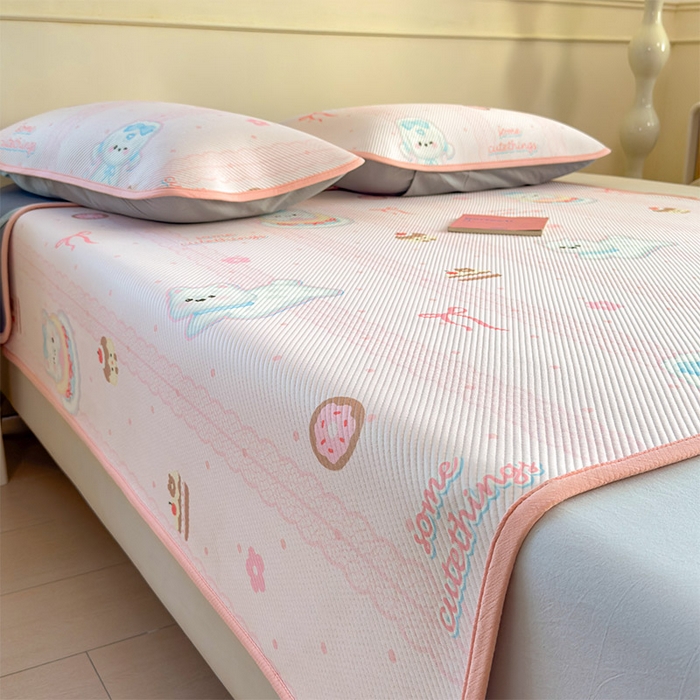 91家纺网 家纺一手货源 找家纺 宜派家纺 2026新款冰豆豆席卡通凉席凉感值过0.21可机洗夏天学生宿舍单人席子 萌萌皮皮狗-床席