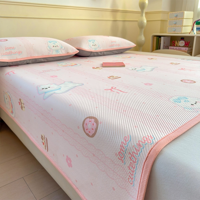 91家纺网 家纺一手货源 找家纺 宜派家纺 2026新款冰豆豆席卡通凉席凉感值过0.21可机洗夏天学生宿舍单人席子 萌萌皮皮狗-床席