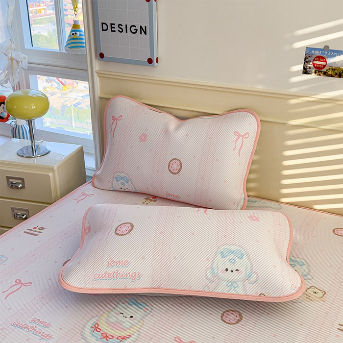 91家纺网 家纺一手货源 找家纺 宜派家纺 2026新款冰豆豆席卡通凉席凉感值过0.21可机洗夏天学生宿舍单人席子 萌萌皮皮狗-床席