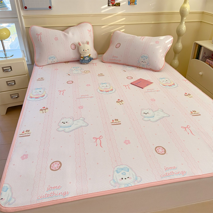 91家纺网 家纺一手货源 找家纺 宜派家纺 2026新款冰豆豆席卡通凉席凉感值过0.21可机洗夏天学生宿舍单人席子 萌萌皮皮狗-床席