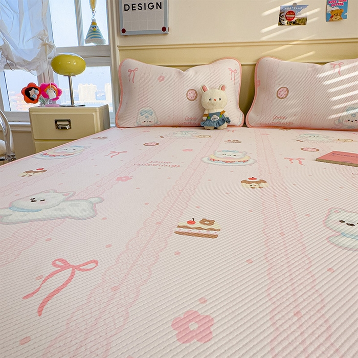 91家纺网 家纺一手货源 找家纺 宜派家纺 2026新款冰豆豆席卡通凉席凉感值过0.21可机洗夏天学生宿舍单人席子 萌萌皮皮狗-床席