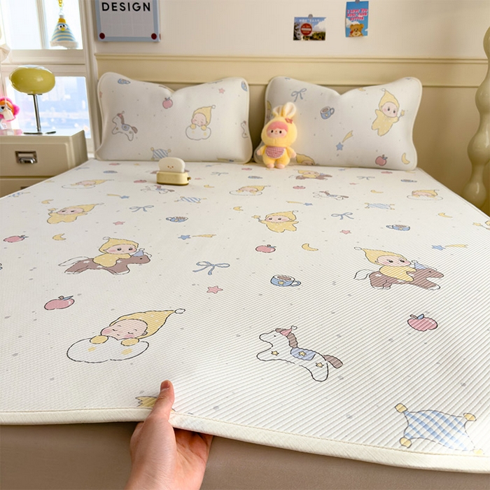 宜派家纺 2026新款冰豆豆席卡通凉席凉感值过0.21可机洗夏天学生宿舍单人席子 魔力星-床席