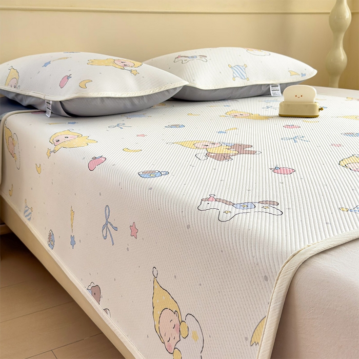 91家纺网 家纺一手货源 找家纺 宜派家纺 2026新款冰豆豆席卡通凉席凉感值过0.21可机洗夏天学生宿舍单人席子 魔力星-床席