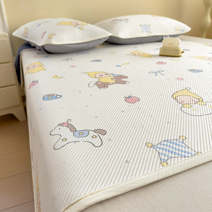 91家纺网 家纺一手货源 找家纺 宜派家纺 2026新款冰豆豆席卡通凉席凉感值过0.21可机洗夏天学生宿舍单人席子 魔力星-床席