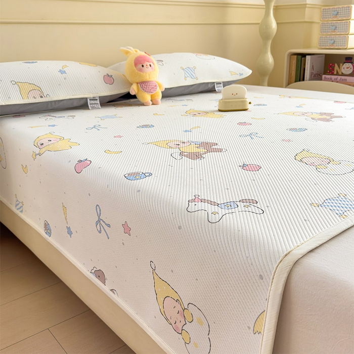 91家纺网 家纺一手货源 找家纺 宜派家纺 2026新款冰豆豆席卡通凉席凉感值过0.21可机洗夏天学生宿舍单人席子 魔力星-床席