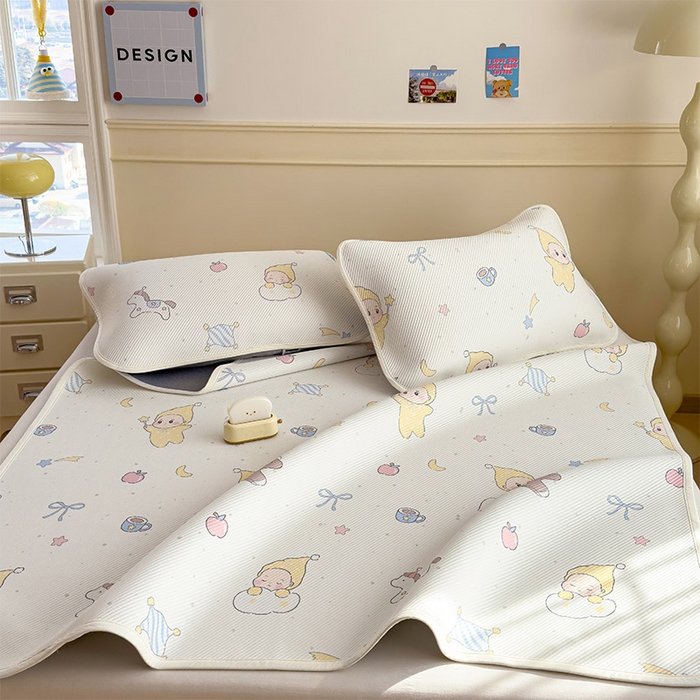 91家纺网 家纺一手货源 找家纺 宜派家纺 2026新款冰豆豆席卡通凉席凉感值过0.21可机洗夏天学生宿舍单人席子 魔力星-床席