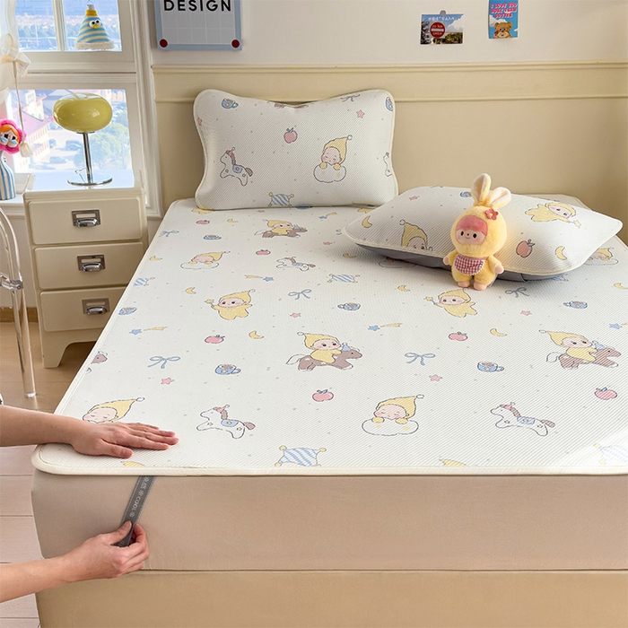 91家纺网 家纺一手货源 找家纺 宜派家纺 2026新款冰豆豆席卡通凉席凉感值过0.21可机洗夏天学生宿舍单人席子 魔力星-床席