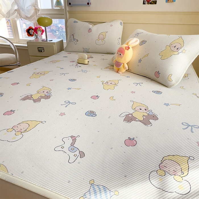 91家纺网 家纺一手货源 找家纺 宜派家纺 2026新款冰豆豆席卡通凉席凉感值过0.21可机洗夏天学生宿舍单人席子 魔力星-床席