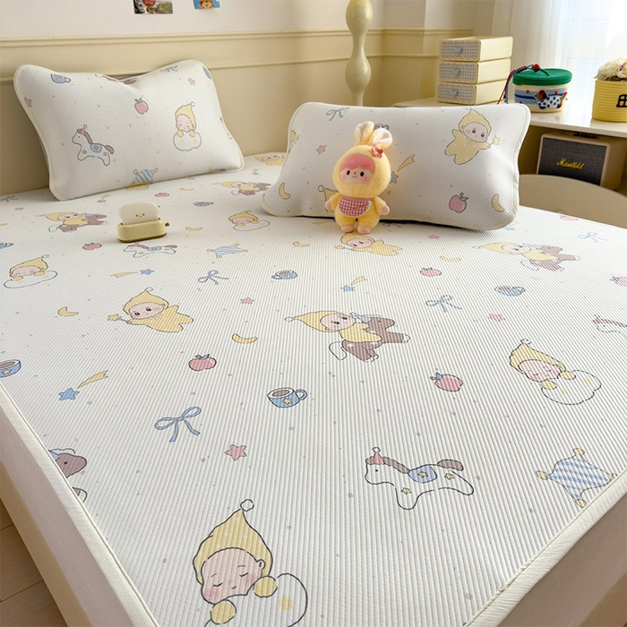 91家纺网 家纺一手货源 找家纺 宜派家纺 2026新款冰豆豆席卡通凉席凉感值过0.21可机洗夏天学生宿舍单人席子 魔力星-床席