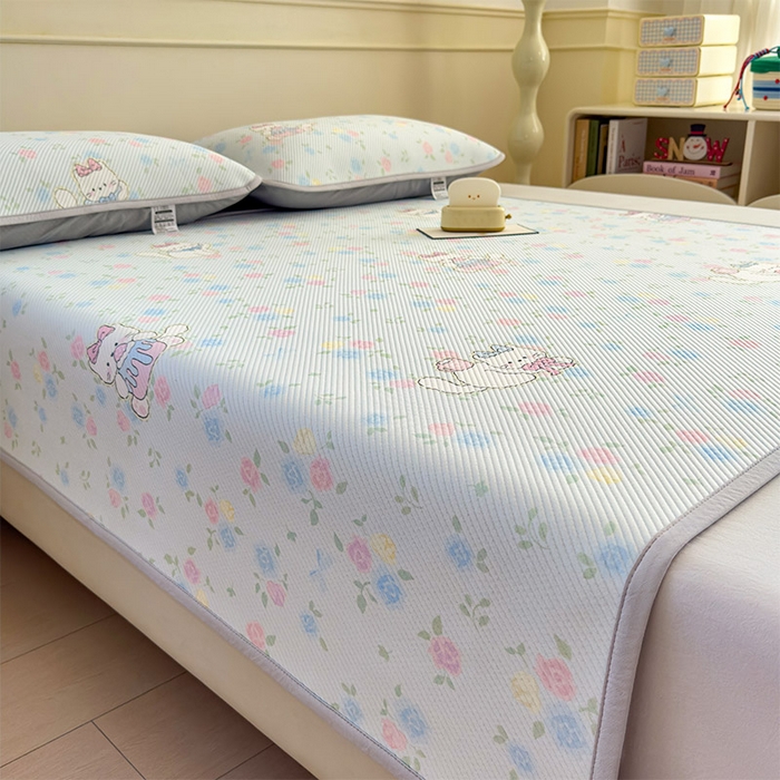 91家纺网 家纺一手货源 找家纺 宜派家纺 2026新款冰豆豆席卡通凉席凉感值过0.21可机洗夏天学生宿舍单人席子 奶茶布丁-床席