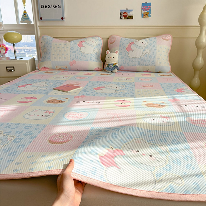 宜派家纺 2026新款冰豆豆席卡通凉席凉感值过0.21可机洗夏天学生宿舍单人席子 曲奇蒂-床席