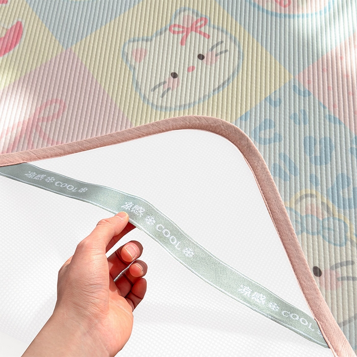 91家纺网 家纺一手货源 找家纺 宜派家纺 2026新款冰豆豆席卡通凉席凉感值过0.21可机洗夏天学生宿舍单人席子 曲奇蒂-床席