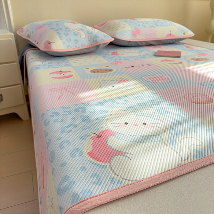 91家纺网 家纺一手货源 找家纺 宜派家纺 2026新款冰豆豆席卡通凉席凉感值过0.21可机洗夏天学生宿舍单人席子 曲奇蒂-床席