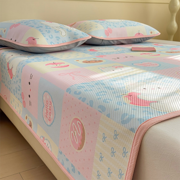 91家纺网 家纺一手货源 找家纺 宜派家纺 2026新款冰豆豆席卡通凉席凉感值过0.21可机洗夏天学生宿舍单人席子 曲奇蒂-床席