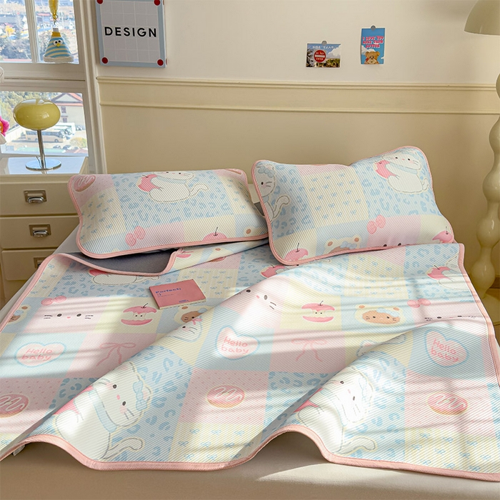 91家纺网 家纺一手货源 找家纺 宜派家纺 2026新款冰豆豆席卡通凉席凉感值过0.21可机洗夏天学生宿舍单人席子 曲奇蒂-床席