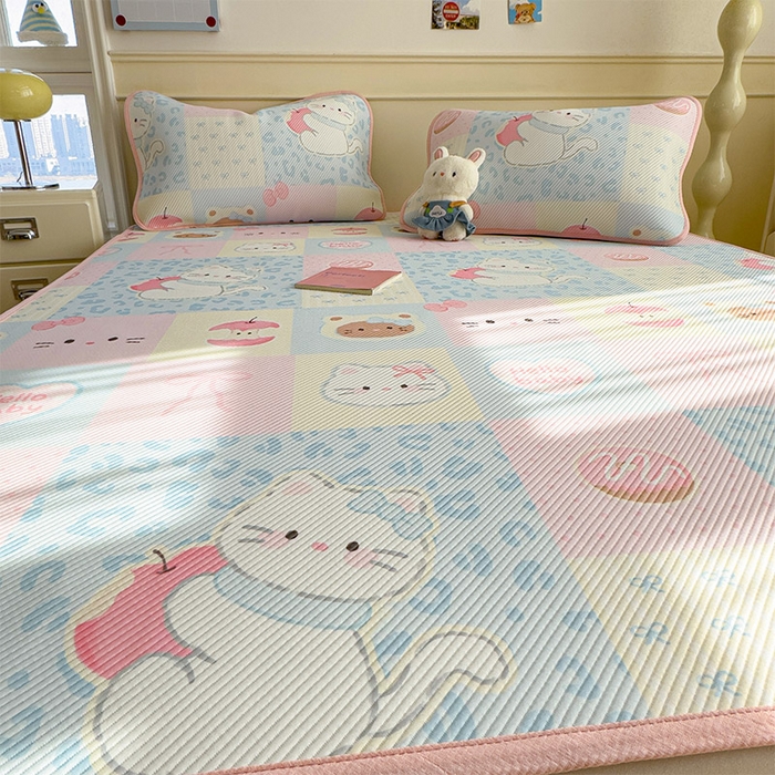 91家纺网 家纺一手货源 找家纺 宜派家纺 2026新款冰豆豆席卡通凉席凉感值过0.21可机洗夏天学生宿舍单人席子 曲奇蒂-床席