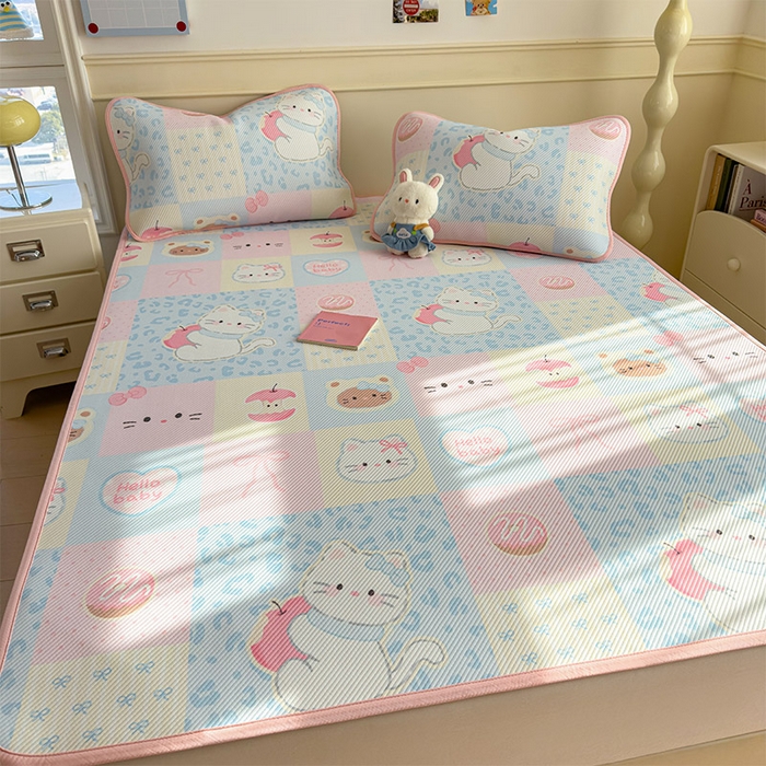 91家纺网 家纺一手货源 找家纺 宜派家纺 2026新款冰豆豆席卡通凉席凉感值过0.21可机洗夏天学生宿舍单人席子 曲奇蒂-床席