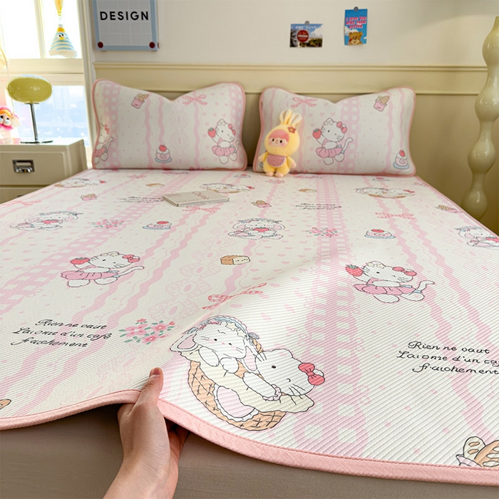 宜派家纺 2026新款冰豆豆席卡通凉席凉感值过0.21可机洗夏天学生宿舍单人席子 摇篮梦-床席