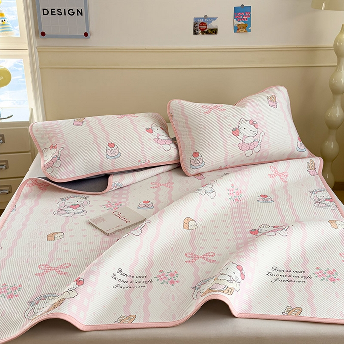 91家纺网 家纺一手货源 找家纺 宜派家纺 2026新款冰豆豆席卡通凉席凉感值过0.21可机洗夏天学生宿舍单人席子 摇篮梦-床席