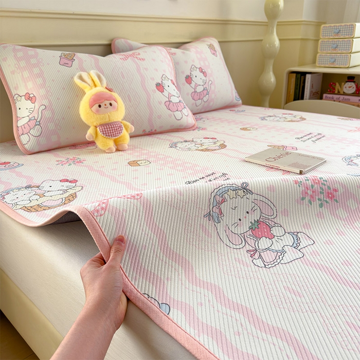 91家纺网 家纺一手货源 找家纺 宜派家纺 2026新款冰豆豆席卡通凉席凉感值过0.21可机洗夏天学生宿舍单人席子 摇篮梦-床席