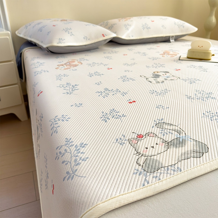 91家纺网 家纺一手货源 找家纺 宜派家纺 2026新款冰豆豆席卡通凉席凉感值过0.21可机洗夏天学生宿舍单人席子 樱桃泡泡狗-床席