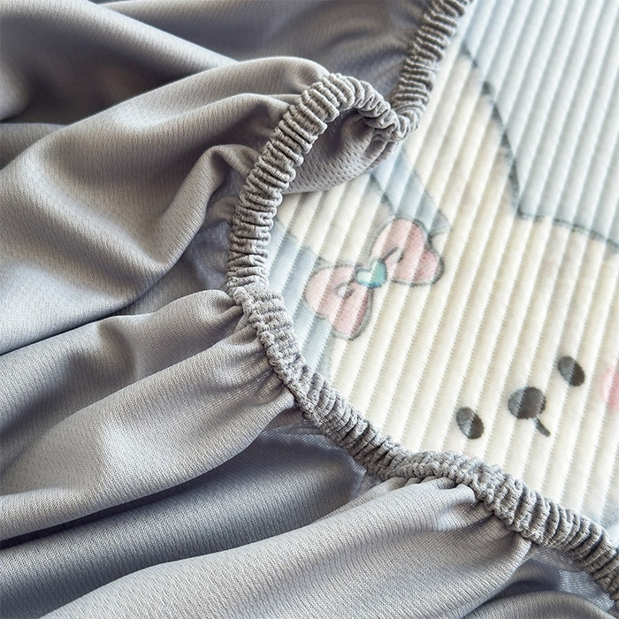 91家纺网 家纺一手货源 找家纺 宜派家纺 2026新款冰豆豆席卡通凉席凉感值过0.21可机洗夏天学生宿舍单人席子 波点星星兔-床笠