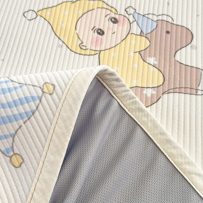 91家纺网 家纺一手货源 找家纺 宜派家纺 2026新款冰豆豆席卡通凉席凉感值过0.21可机洗夏天学生宿舍单人席子 魔力星-床笠