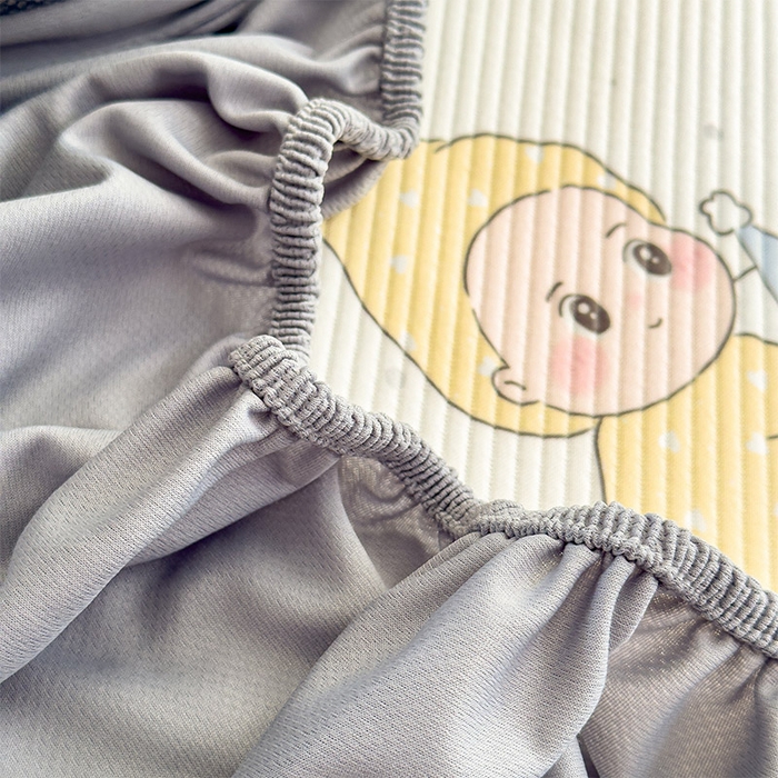 91家纺网 家纺一手货源 找家纺 宜派家纺 2026新款冰豆豆席卡通凉席凉感值过0.21可机洗夏天学生宿舍单人席子 魔力星-床笠