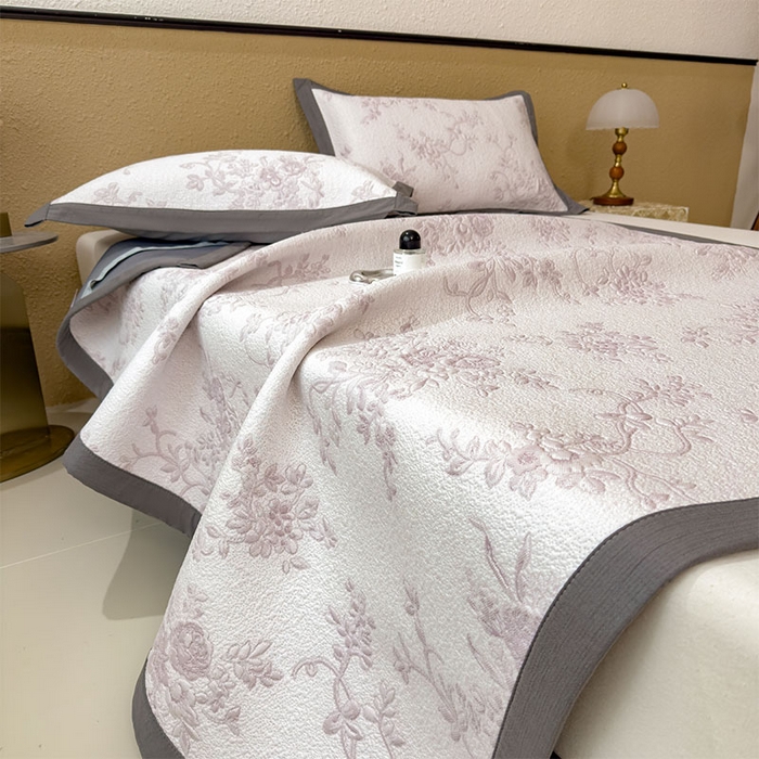 91家纺网 家纺一手货源 找家纺 宜派家纺 2026新款夏天冰丝A类母婴级凉感值过0.21冰豆豆家用凉席子夏季-思琳娜 思琳娜-淡雅紫-床席