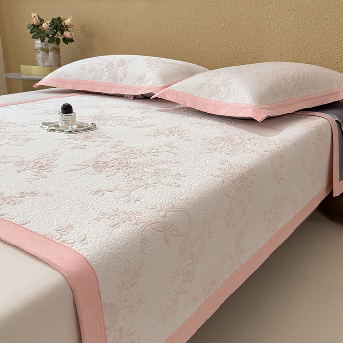 91家纺网 家纺一手货源 找家纺 宜派家纺 2026新款夏天冰丝A类母婴级凉感值过0.21冰豆豆家用凉席子夏季-思琳娜 思琳娜-冰粉-床席