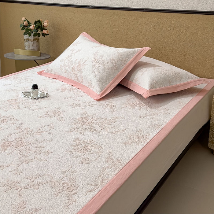 91家纺网 家纺一手货源 找家纺 宜派家纺 2026新款夏天冰丝A类母婴级凉感值过0.21冰豆豆家用凉席子夏季-思琳娜 思琳娜-冰粉-床席