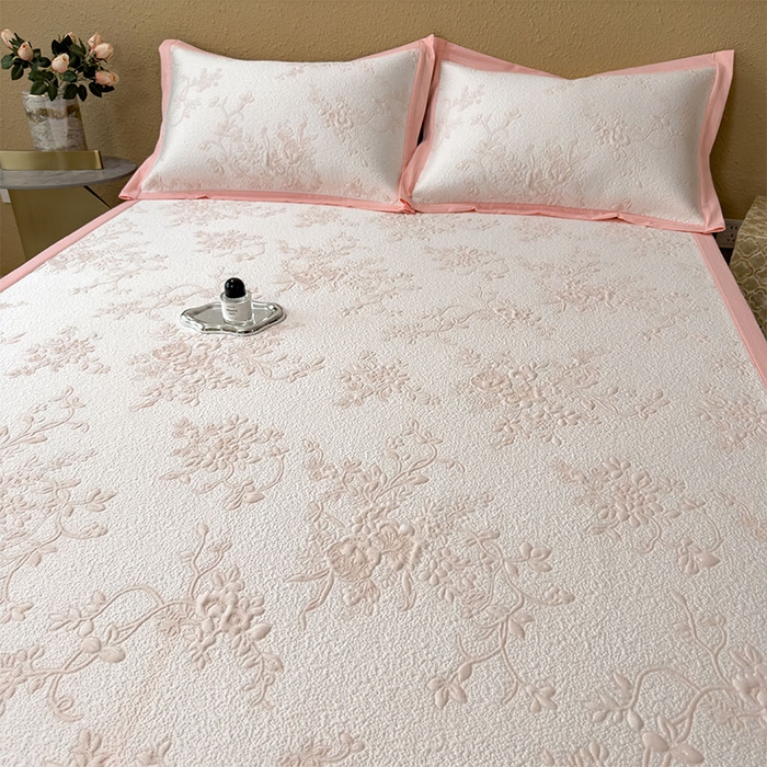 91家纺网 家纺一手货源 找家纺 宜派家纺 2026新款夏天冰丝A类母婴级凉感值过0.21冰豆豆家用凉席子夏季-思琳娜 思琳娜-冰粉-床席