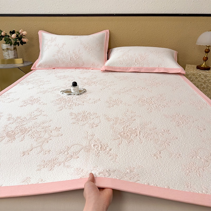 91家纺网 家纺一手货源 找家纺 宜派家纺 2026新款夏天冰丝A类母婴级凉感值过0.21冰豆豆家用凉席子夏季-思琳娜 思琳娜-冰粉-床席