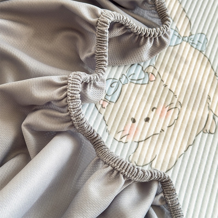 91家纺网 家纺一手货源 找家纺 宜派家纺 2026新款冰豆豆席卡通凉席凉感值过0.21可机洗夏天学生宿舍单人席子 小花猫-床笠