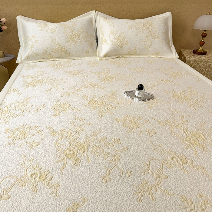 91家纺网 家纺一手货源 找家纺 宜派家纺 2026新款夏天冰丝A类母婴级凉感值过0.21冰豆豆家用凉席子夏季-思琳娜 思琳娜-淡黄-床席