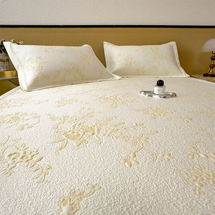 91家纺网 家纺一手货源 找家纺 宜派家纺 2026新款夏天冰丝A类母婴级凉感值过0.21冰豆豆家用凉席子夏季-思琳娜 思琳娜-淡黄-床席