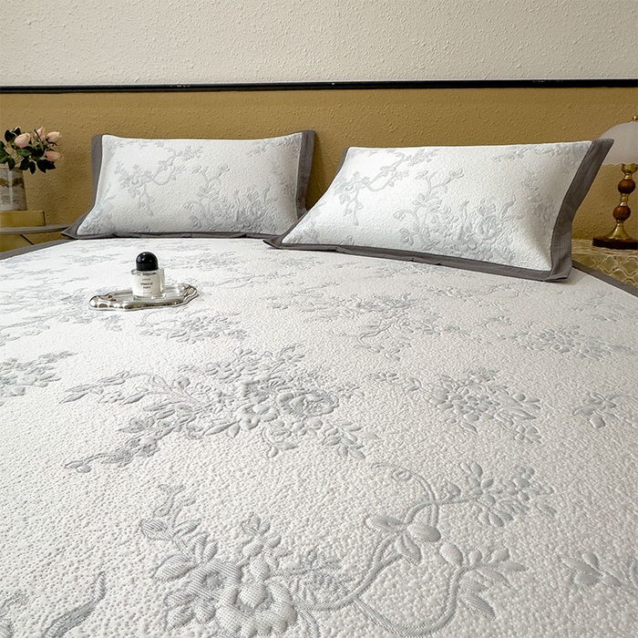 91家纺网 家纺一手货源 找家纺 宜派家纺 2026新款夏天冰丝A类母婴级凉感值过0.21冰豆豆家用凉席子夏季-思琳娜 思琳娜-淡蓝-床席