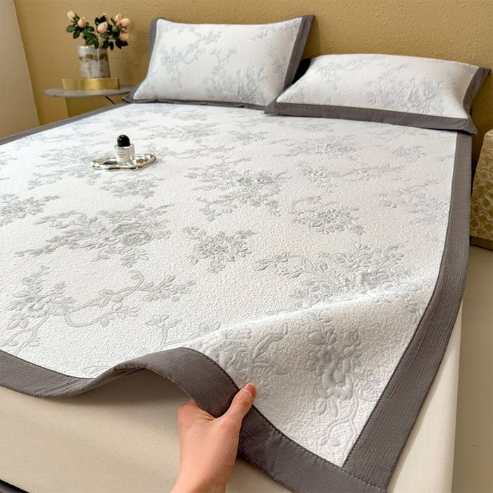 91家纺网 家纺一手货源 找家纺 宜派家纺 2026新款夏天冰丝A类母婴级凉感值过0.21冰豆豆家用凉席子夏季-思琳娜 思琳娜-淡蓝-床席