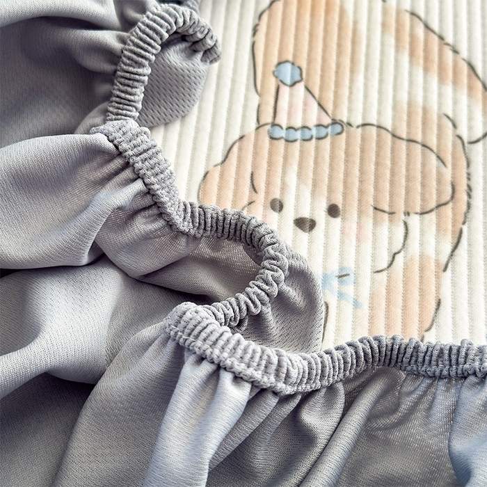 91家纺网 家纺一手货源 找家纺 宜派家纺 2026新款冰豆豆席卡通凉席凉感值过0.21可机洗夏天学生宿舍单人席子 樱桃泡泡狗-床笠