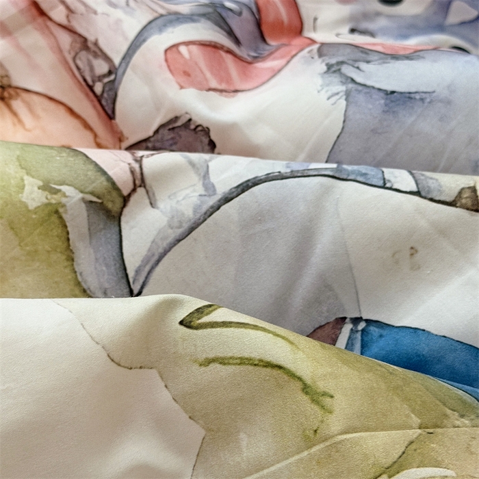 91家纺网 家纺一手货源 找家纺 （总）萌宝家纺 2026新款母婴风全棉60S贡缎大豆夏被幼儿园纯棉夏凉被三件套