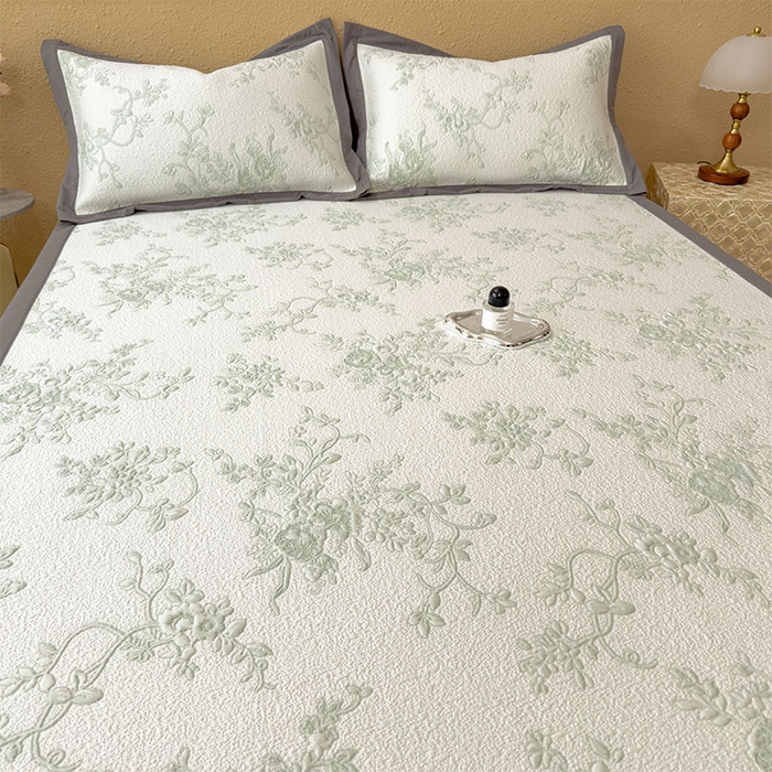 91家纺网 家纺一手货源 找家纺 宜派家纺 2026新款夏天冰丝A类母婴级凉感值过0.21冰豆豆家用凉席子夏季-思琳娜 思琳娜-豆绿-床席